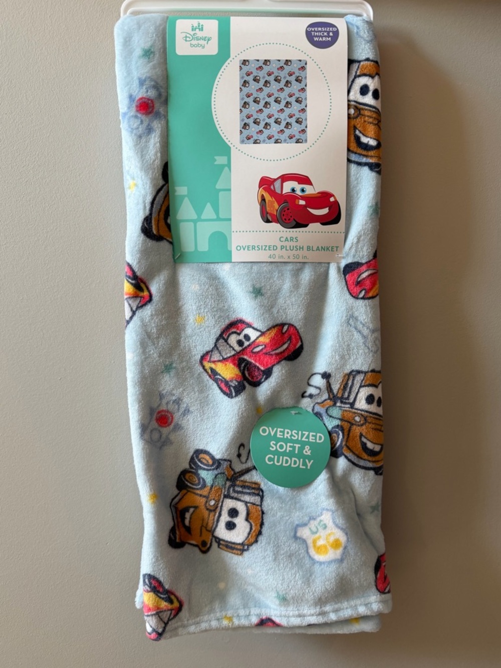 Disney Cars Blanket NEW Plush Preschool Throw Pixar Toddler Nap Back to School